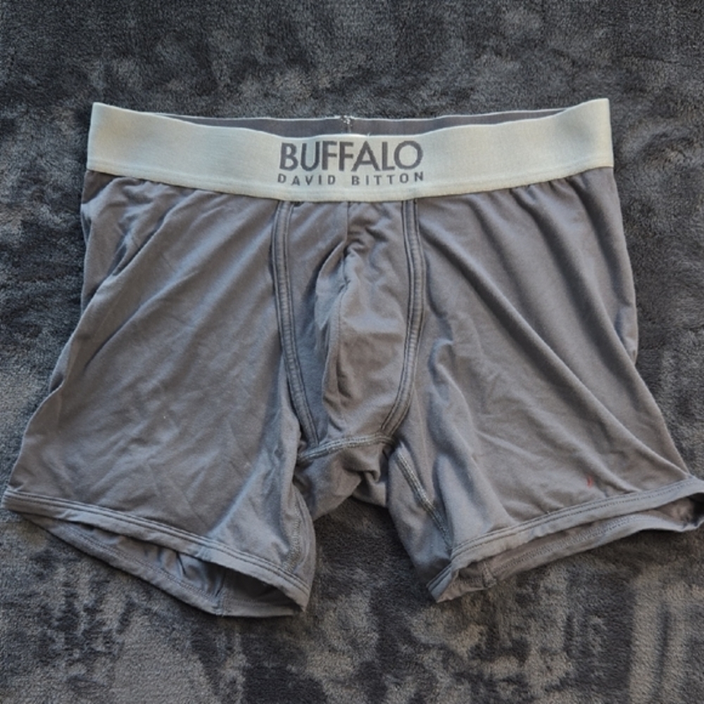 Buffalo David Bitton Gray Boxer Briefs Soft Stretchy Fit